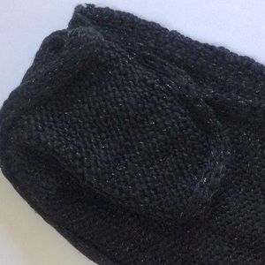 BCBGeneration Black infinity scarf with silver threads.NWT